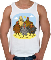 printfashion Csirkék - Férfi atléta - Fehér (11750742)