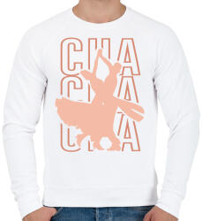 printfashion Cha cha cha - Férfi pulóver - Fehér (7675799)