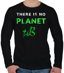 printfashion THERE IS NO PLANET B - Férfi hosszú ujjú póló - Fekete (1826077)