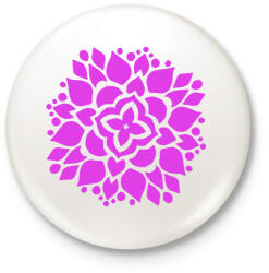 printfashion Rózsaszín mandala - Kitűző, hűtőmágnes - Fehér (13396045)
