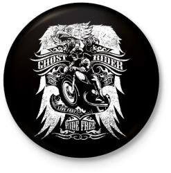 printfashion Ghost rider - Kitűző, hűtőmágnes - Fekete (4873181)