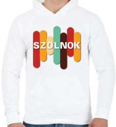 printfashion Szolnok - Színes - Férfi kapucnis pulóver - Fehér (7138385)