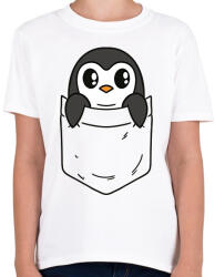 printfashion Pingvin zsebminta - Gyerek póló - Fehér (11965859)