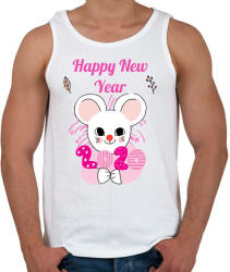 printfashion happy new year - Férfi atléta - Fehér (2090665)