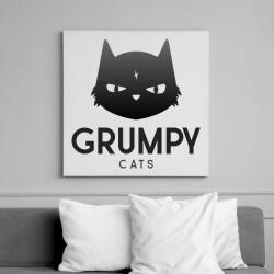 printfashion Grumpy Cats - Vászonkép - Fehér (6637366)