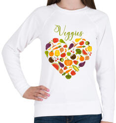 printfashion Zöldségek - Női pulóver - Fehér (14498003)