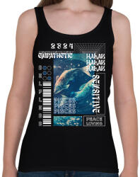 printfashion Pisces - Streetwear style - Női atléta - Fekete (15697743)