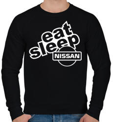printfashion Eat Sleep Nissan - Férfi pulóver - Fekete (2244245)