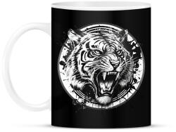 printfashion Tigris black and white - Bögre - Fekete (12897503)