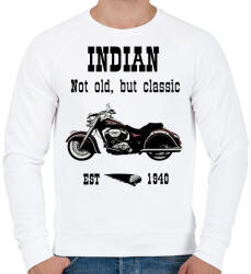 printfashion INDIAN MOTORCYCLE - Férfi pulóver - Fehér (2110667)