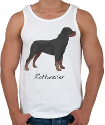printfashion Rottweiler kutya - Férfi atléta - Fehér (1034896)