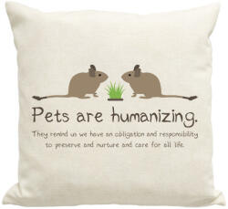 printfashion Pets are humanizing - Párnahuzat, Díszpárnahuzat - Lenvászon (13474097)