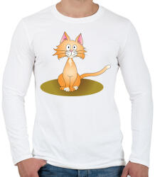 printfashion Fülelőcic - Férfi hosszú ujjú póló - Fehér (464925)