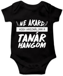 printfashion Tanár hang - Baba Body - Fekete (8591317)