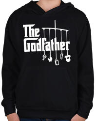 printfashion Keresztapa - The Godfather - Gyerek kapucnis pulóver - Fekete (7261677)