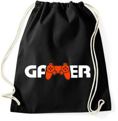printfashion Gamer logó - Sportzsák, Tornazsák - Fekete (6381934)