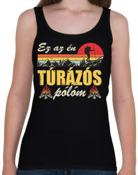 printfashion Ez az én túrázós pólóm - Női atléta - Fekete (16362119)