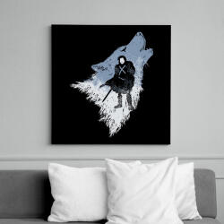 printfashion Farkas - Vászonkép - Fekete (6647897)