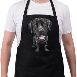 printfashion Labrador - Kötény - Fekete (4931703)