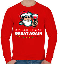 printfashion MAKE CHRISTMAS GREAT AGAIN 2 - Férfi pulóver - Piros (10821322)