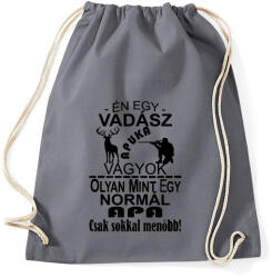 printfashion Vadász apuka - Sportzsák, Tornazsák - Grafitszürke (1824871)