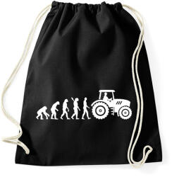 printfashion Traktoros evolúció - Sportzsák, Tornazsák - Fekete (1193653)