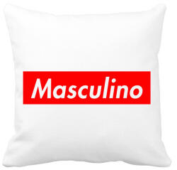 printfashion Masculino logo - Párnahuzat, Díszpárnahuzat - Fehér (1602034)