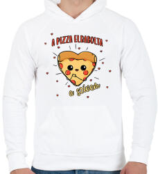 printfashion Elrabolta a szívem - Férfi kapucnis pulóver - Fehér (9403573)