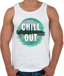 printfashion Chill Out - Férfi atléta - Fehér (818665)