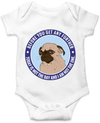 printfashion Antiszociális mopsz - Baba Body - Fehér (7564152)