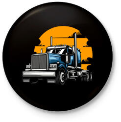 printfashion kamion - Kitűző, hűtőmágnes - Fekete (13681316)