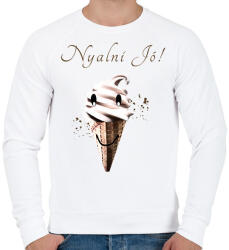 printfashion nyalni jó - Férfi pulóver - Fehér (1553445)