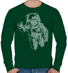 printfashion Űrhajós - Férfi pulóver - Sötétzöld (408627)
