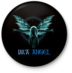 printfashion IM'A ANGEL - Kitűző, hűtőmágnes - Fekete (16200692)