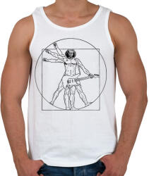printfashion Gitáros ember - Férfi atléta - Fehér (2938586)
