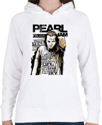 printfashion Pearl Jam - Női kapucnis pulóver - Fehér (14972836)