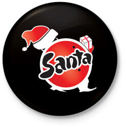 printfashion fanta santa - Kitűző, hűtőmágnes - Fekete (15052984)