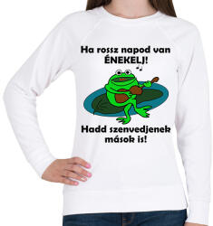 printfashion Ha rossz napod van - Női pulóver - Fehér (15118116)