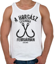 printfashion A horgász legendák - Férfi atléta - Fehér (5001241)