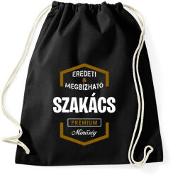 printfashion Szakács prémium minőség - Sportzsák, Tornazsák - Fekete (1433845)