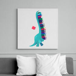 printfashion Dinó könyvekkel - Vászonkép - Fehér (16051729)
