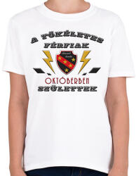 printfashion Tökéletes férfi október - Gyerek póló - Fehér (2744156)