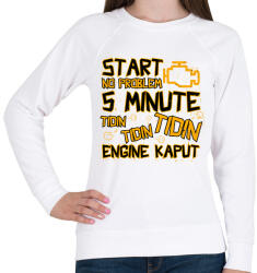 printfashion Engine kaput - Női pulóver - Fehér (16670462)