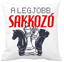 printfashion A legjobb sakkjátékos - Párnahuzat, Díszpárnahuzat - Fehér (7322041)