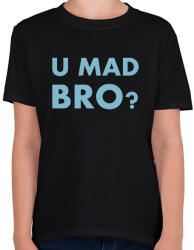 printfashion U mad bro? - Gyerek póló - Fekete (2380584)