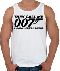 printfashion 007-es ügynök - Férfi atléta - Fehér (2946928)