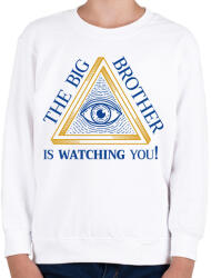printfashion The big brother is watching you! - Gyerek pulóver - Fehér (7013183)