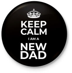 printfashion NEW DAD - Kitűző, hűtőmágnes - Fekete (10932491)