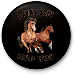printfashion lovas - Kitűző, hűtőmágnes - Fekete (8956663)