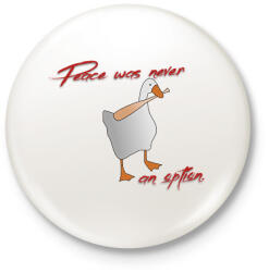 printfashion Peace was never an option - Kitűző, hűtőmágnes - Fehér (14438299)